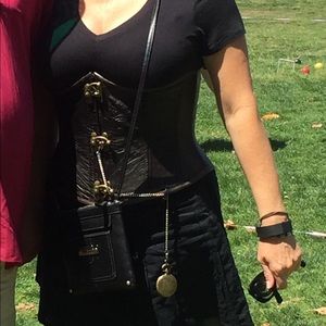 Beautiful brown leather “Steampunk” bustier. Sz 8